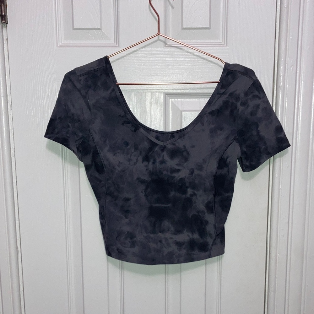 Lululemon Align T-Shirt Diamond Dye Pitch Grey‎ Graphite Grey Size 8